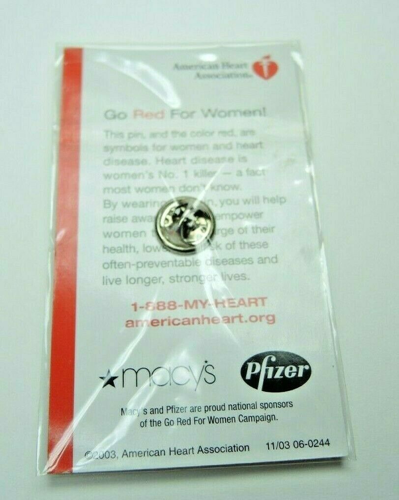 Red Dress Pin Go Red For Women ~ American Heart Association (Macy's & –  Fazoom