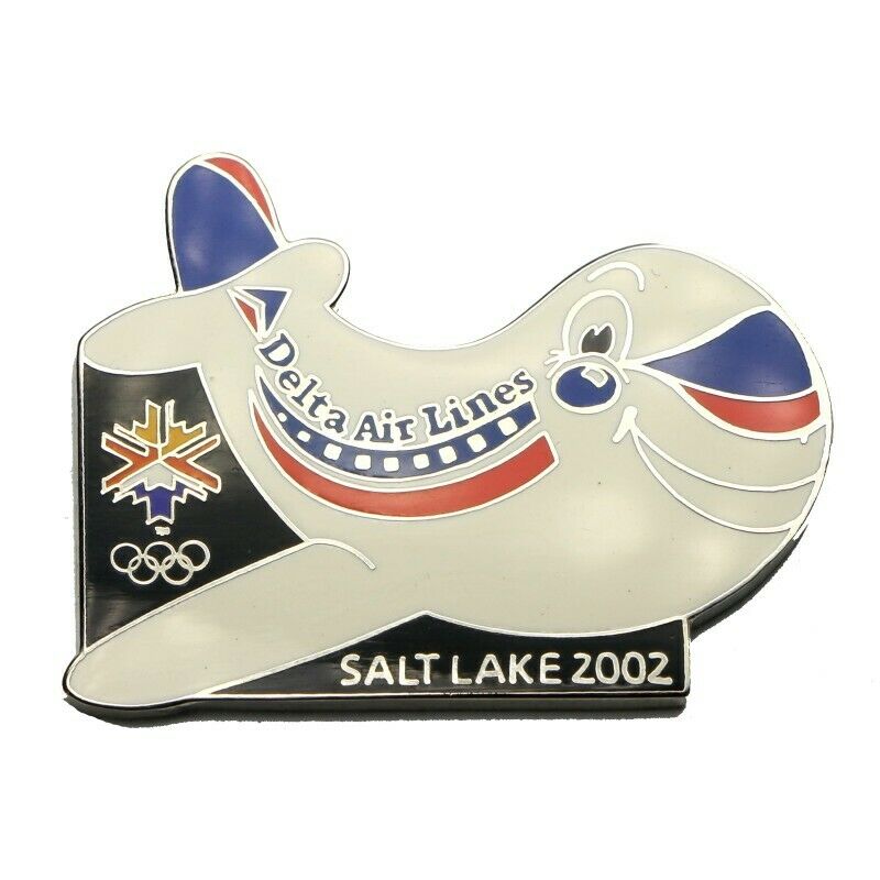 2002 Salt Lake City Winter Olympics Delta Air Lines Jet Airplane Lapel Pin - Fazoom