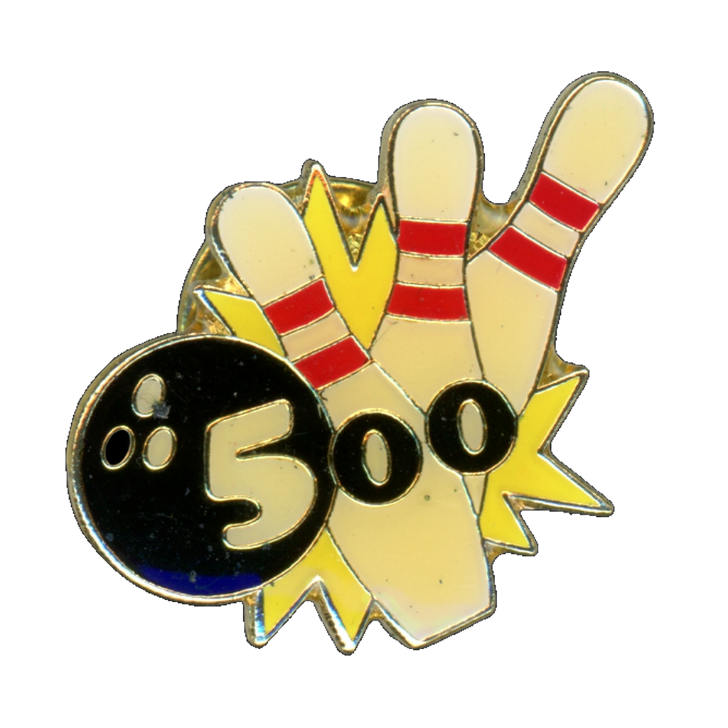 King Pin Awards Bowling 500 Series Lapel Pin Front