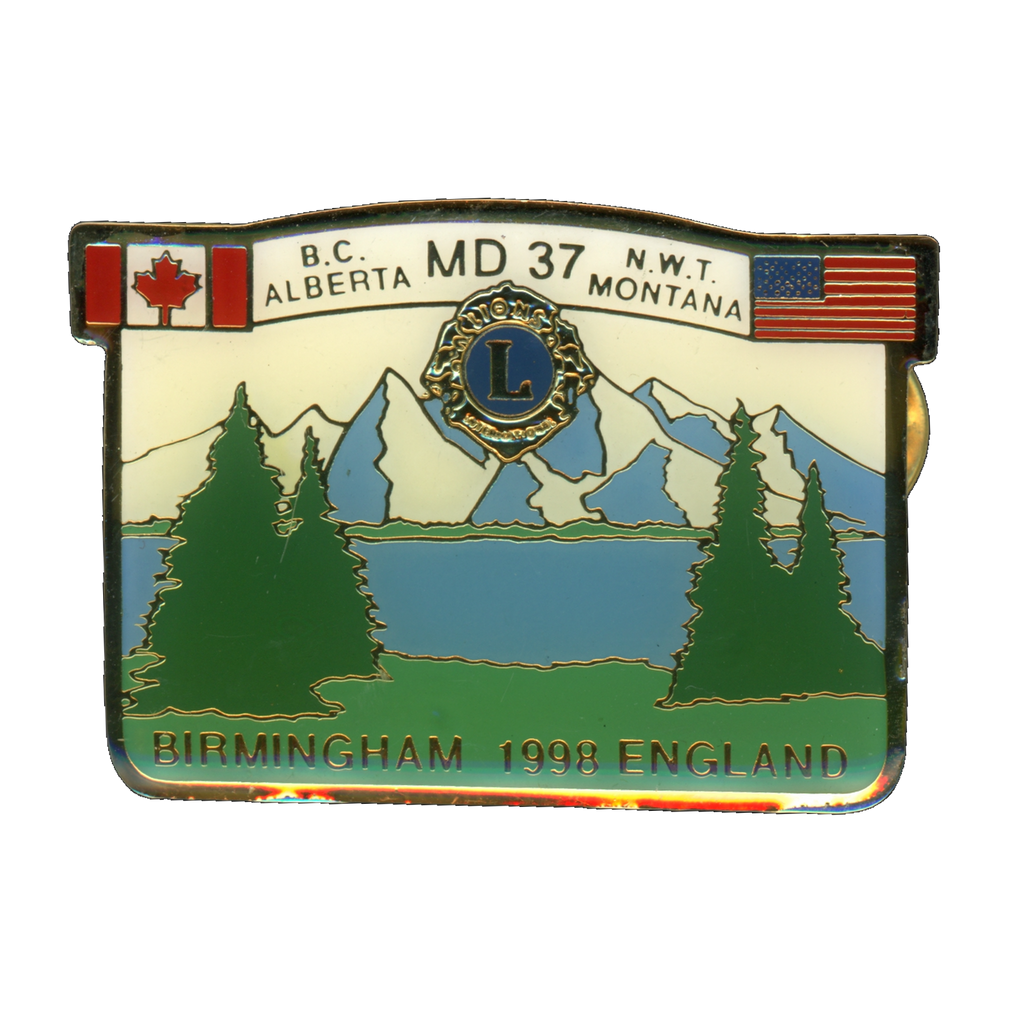 Lions Club MD 37 Birmingham England 1998 Lapel Pin Front