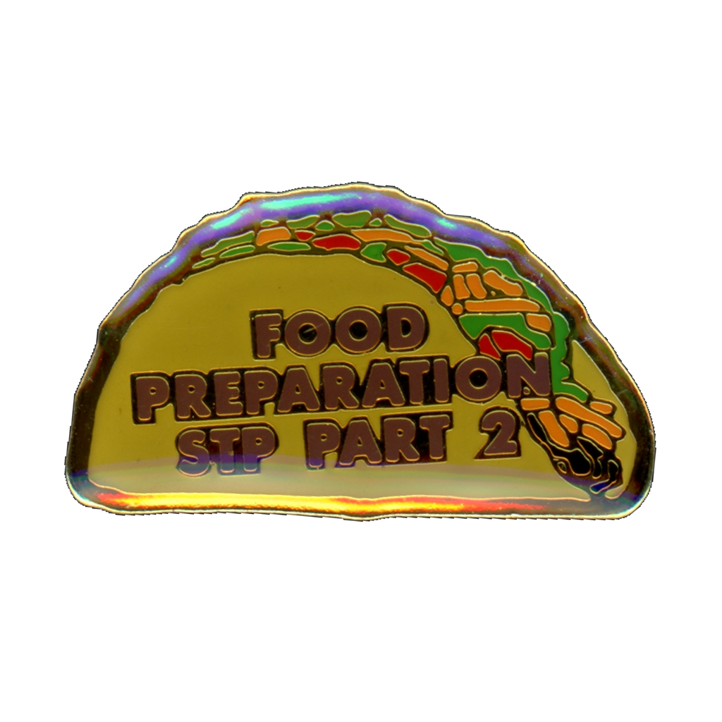 Taco Bell Food Preparation STP Part 2 Vintage Lapel Pin Front