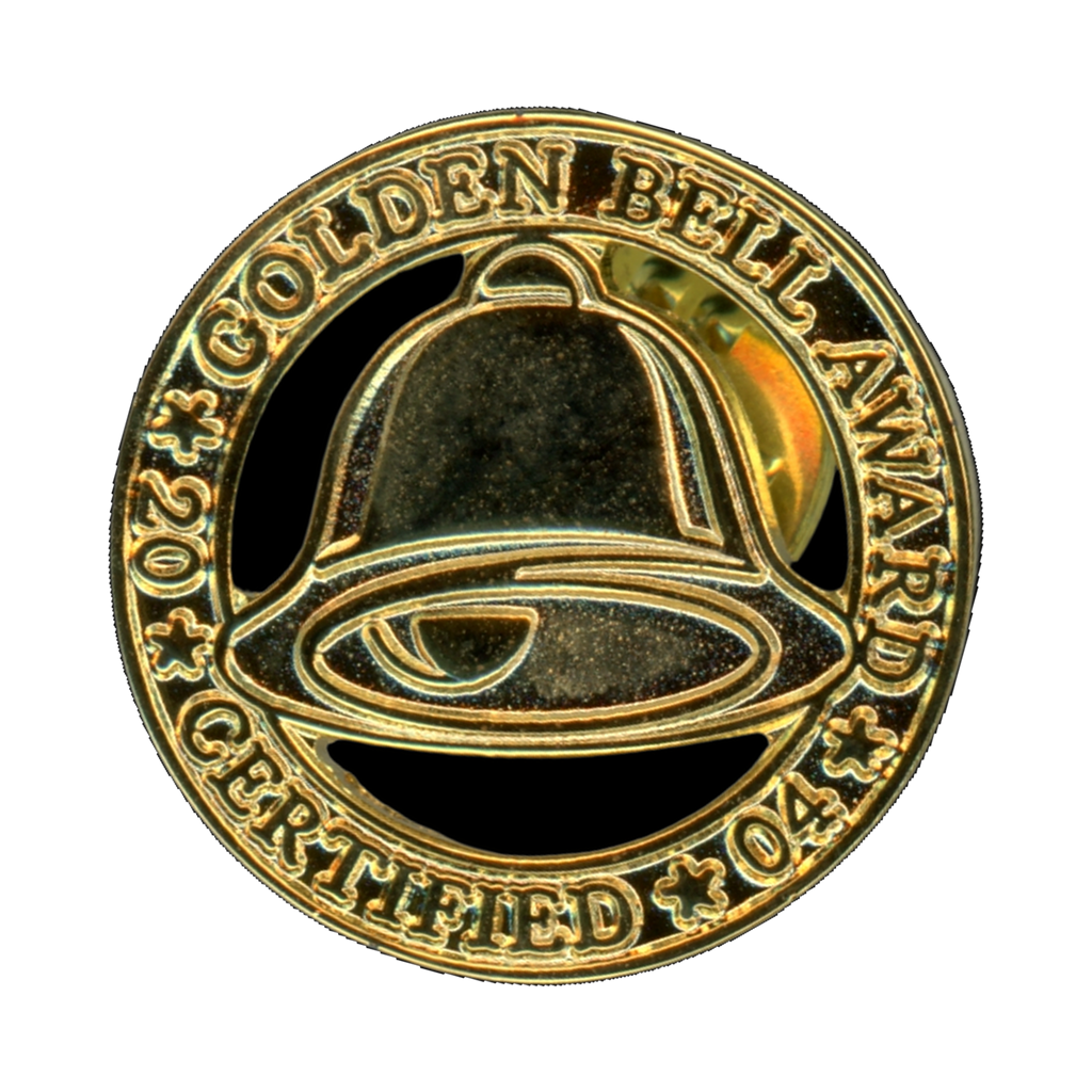 Taco Bell Golden Bell Award Certified 2004 Lapel Pin Front