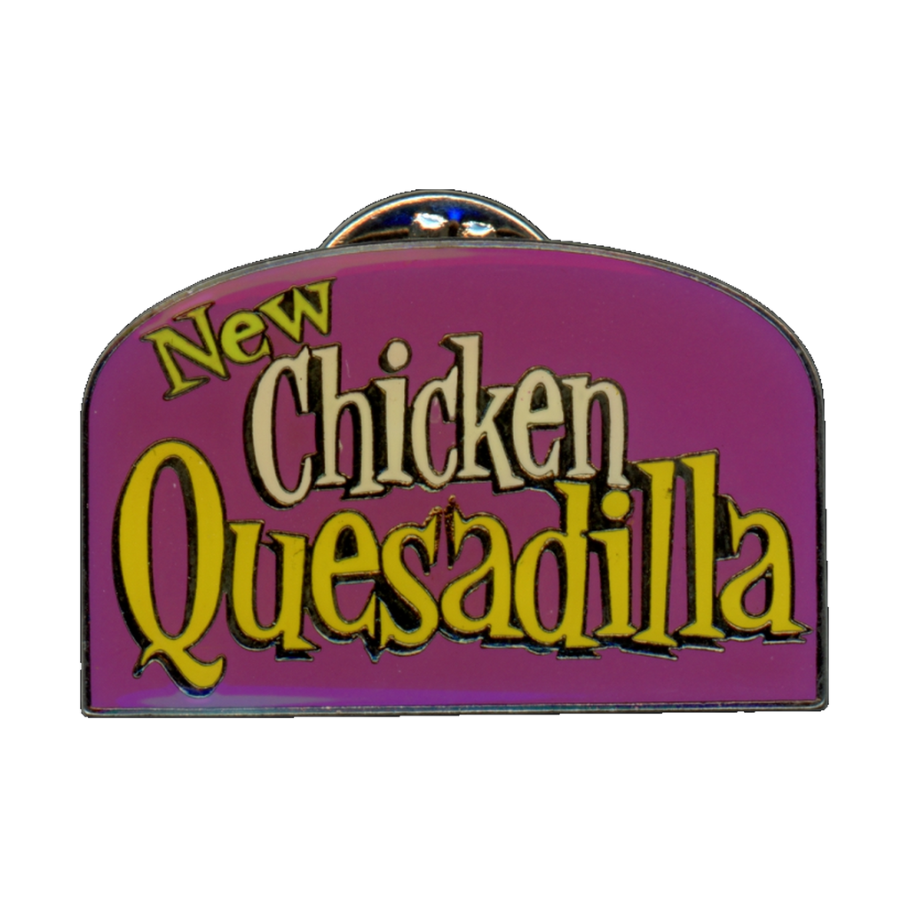 Taco Bell New Chicken Quesadilla Vintage Lapel Pin Front