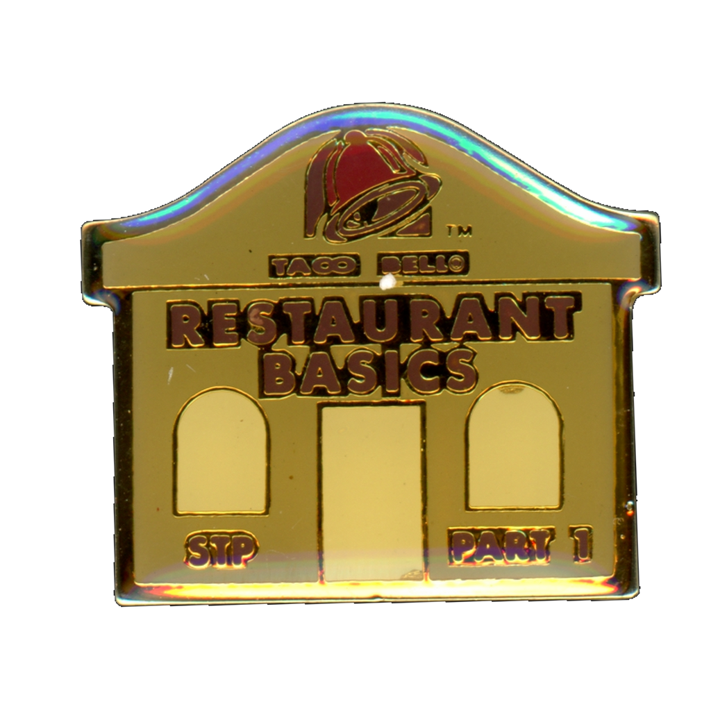 Taco Bell Restaurant Basics STP Part 1 Vintage Lapel Pin Front