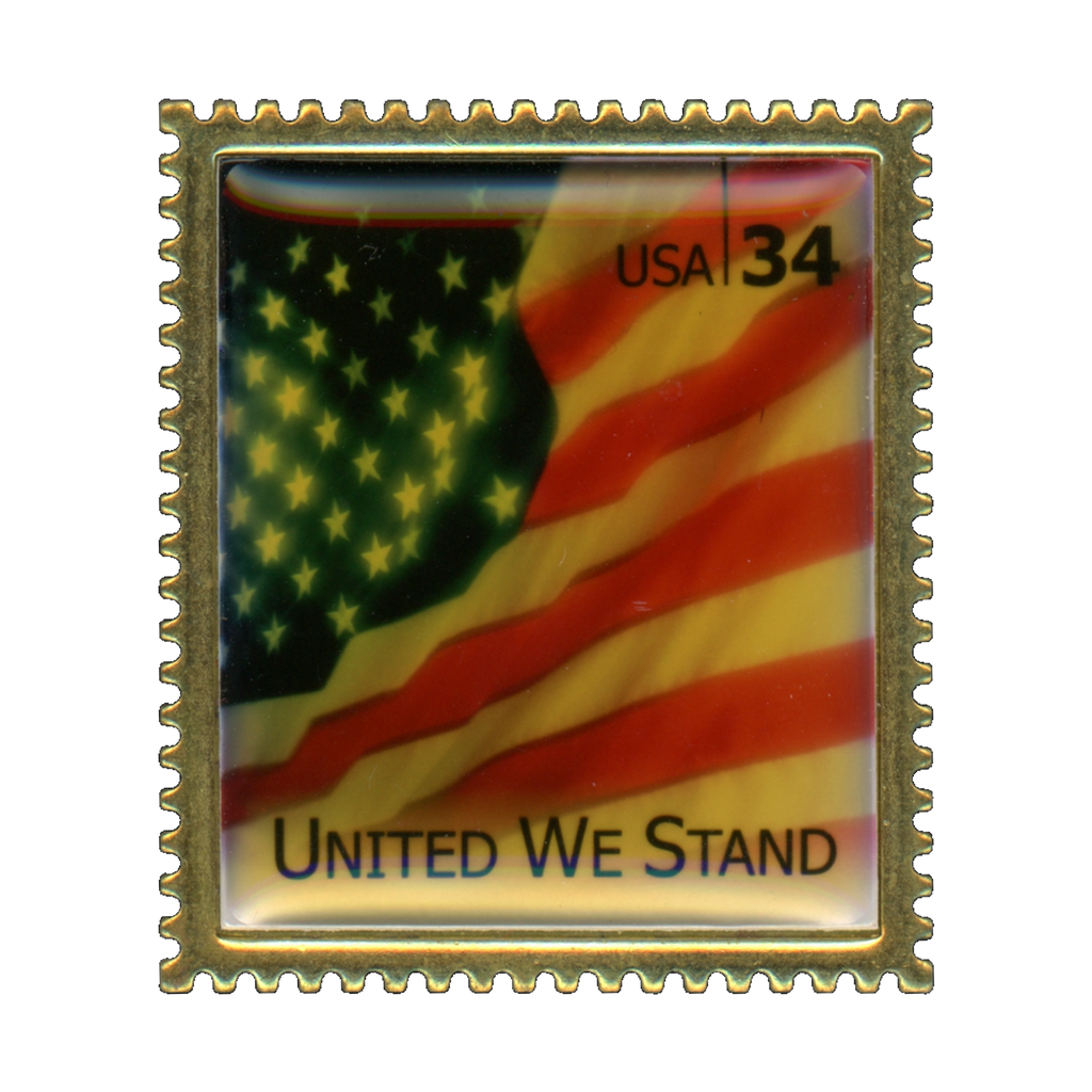 USPS United We Stand 34 Cent Stamp 2001 Lapel Pin Front