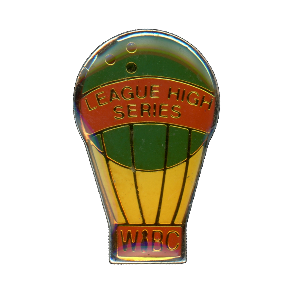 WIBC League High Series Hot Air Balloon Lapel Pin Front