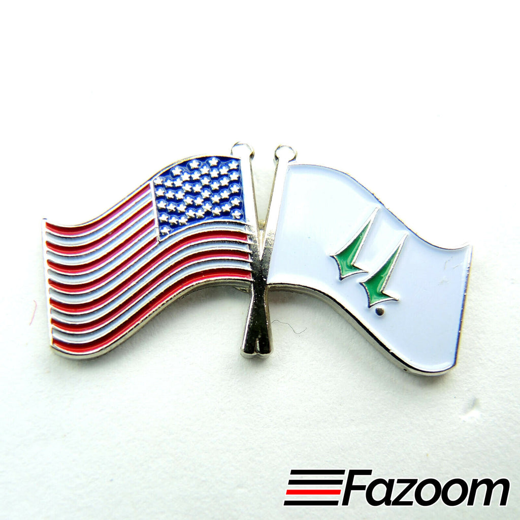 United States of America Dual Flag Lapel Pin - Fazoom