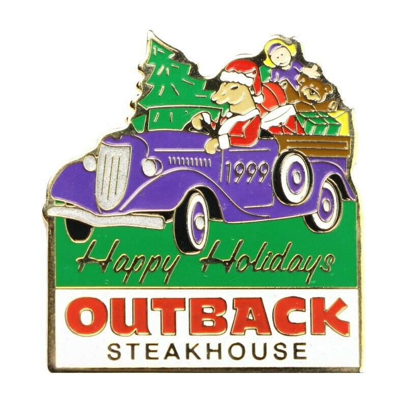 Outback Steakhouse Christmas Happy Holidays 1999 Lapel Pin - Fazoom