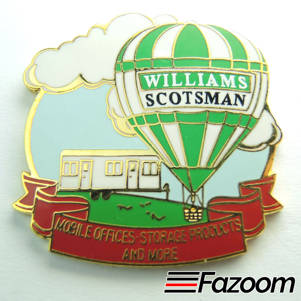 Williams Scotsman Hot Air Balloon 1-1/2 Inch Hot Air Balloon Lapel Pin - Fazoom
