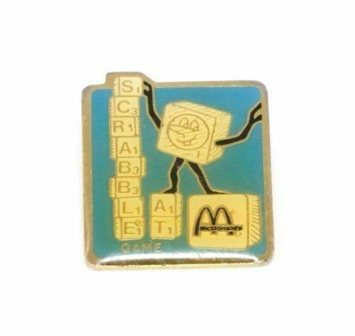 McDonald's SCRABBLE Lapel Crew Employee Pin Advertising Tack Pinback Button - Fazoom