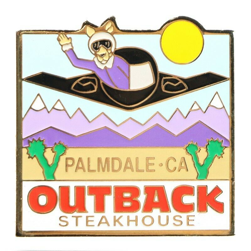 Outback Steakhouse Palmdale California Stealth Bomber Lapel Pin - Fazoom
