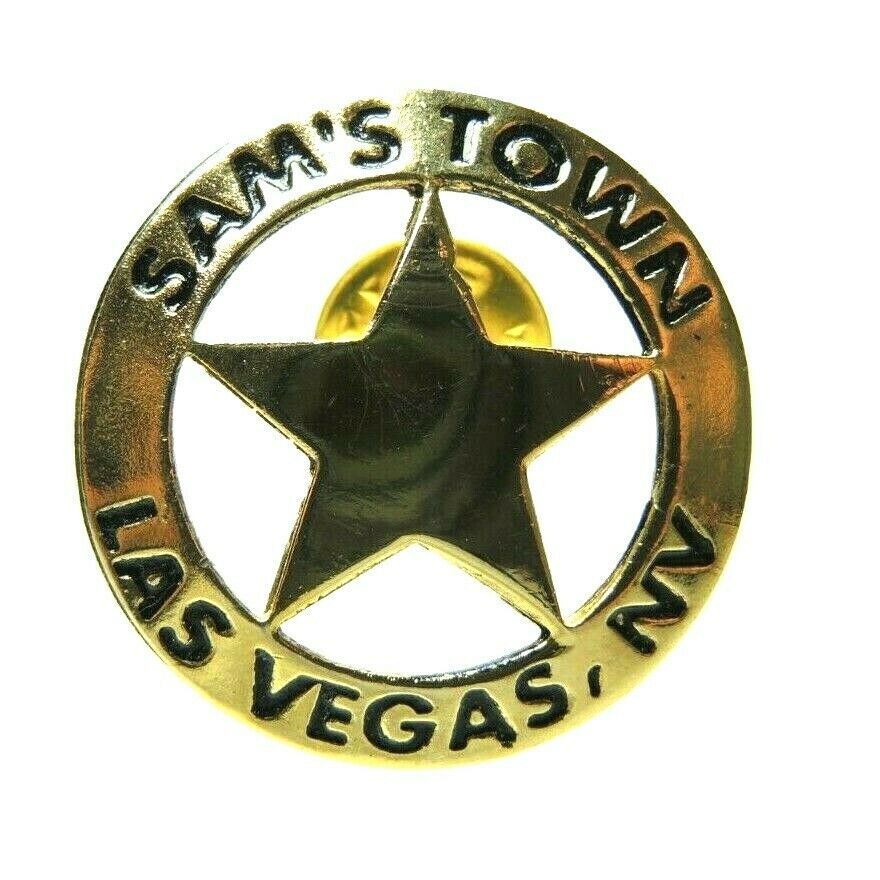 Sam's Town Las Vegas Nevada Sheriff Star Badge Lapel Pin - Fazoom