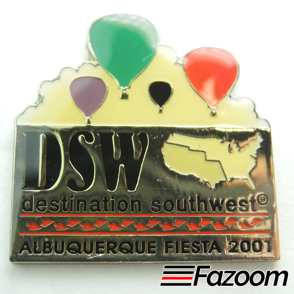 DSW Destination Southwest Albuquerque Fiesta 2001 Hot Air Balloon Lapel Pin - Fazoom