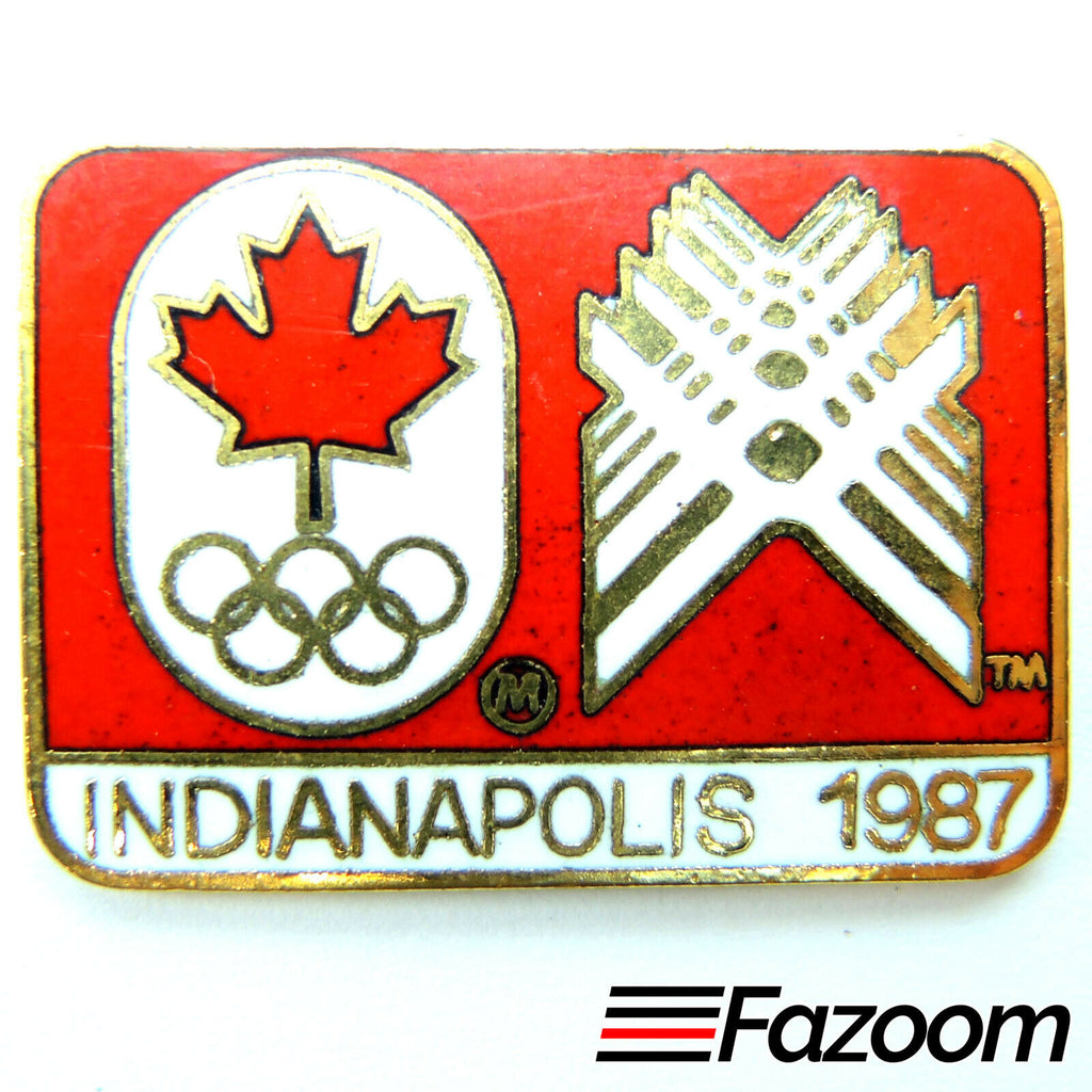 Pan Am Games 1987 Indianapolis Team Canada Lapel Pin - Fazoom