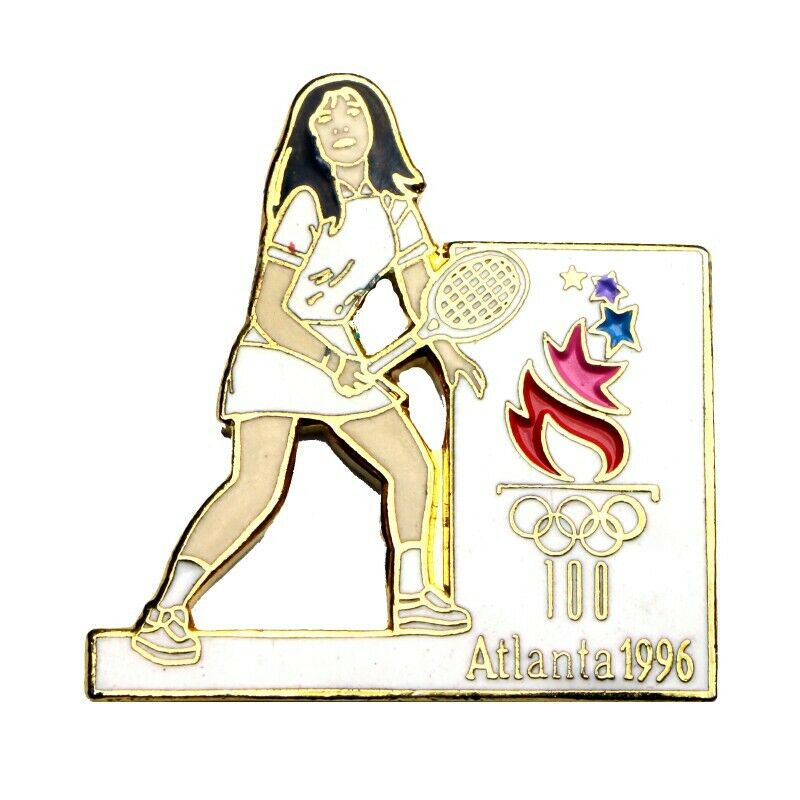 1996 Atlanta Summer Olympics Women's Tennis Lapel Pin - Fazoom