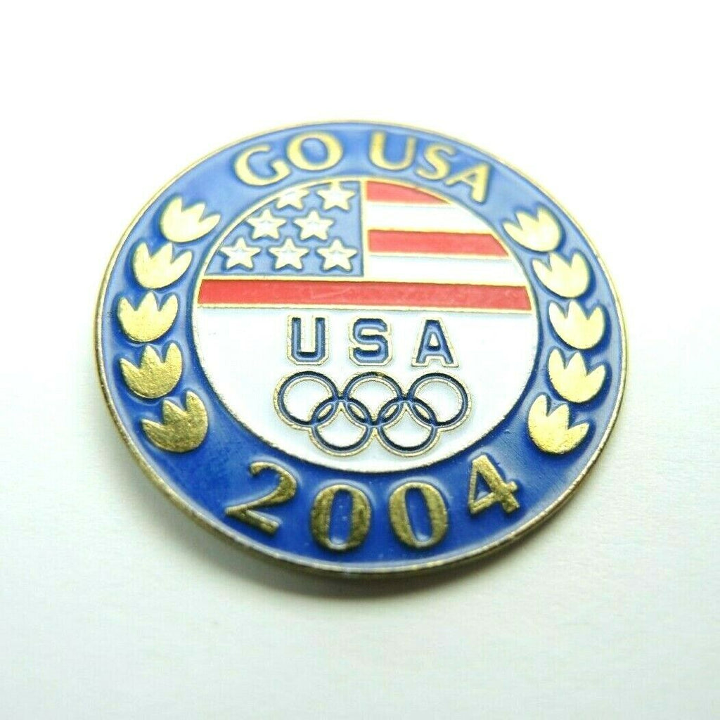 Go USA 2004 Team USA Round Olympic Rings 1.1-inch  Lapel Pin - Fazoom