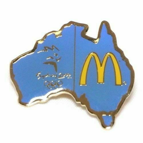 McDonald's 2000 SYDNEY Olympics Sponsor Country Outline Map Logo Lapel Pin - Fazoom