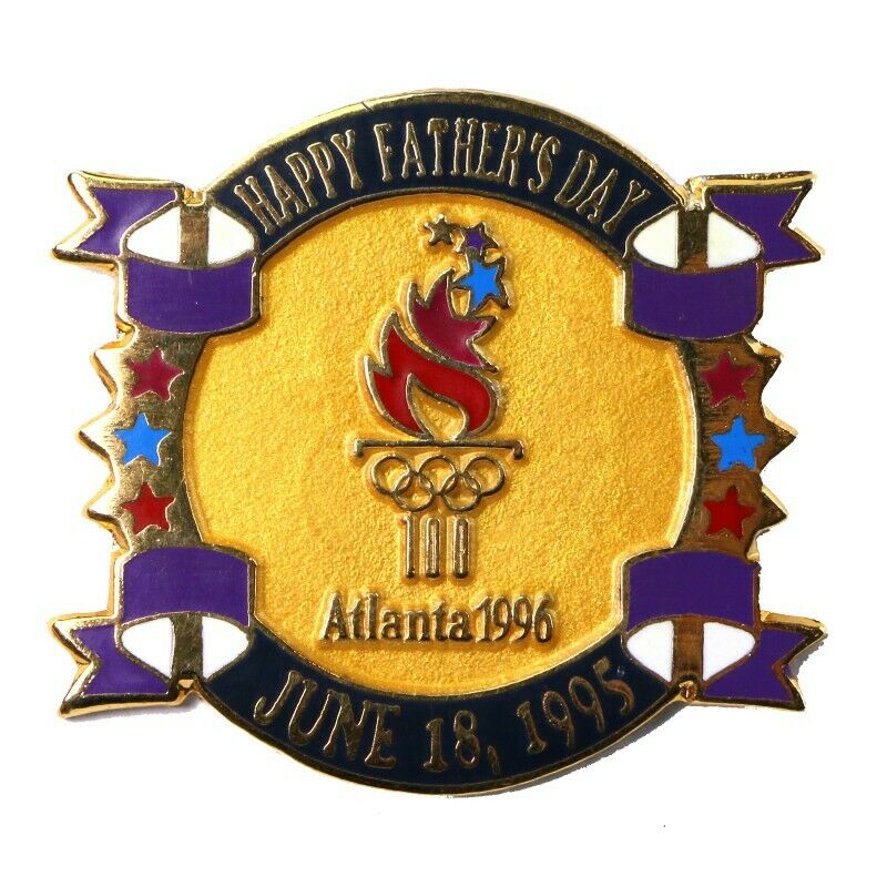 1996 Atlanta Summer Olympics Father's Day 1995 Lapel Pin #416463 - Fazoom