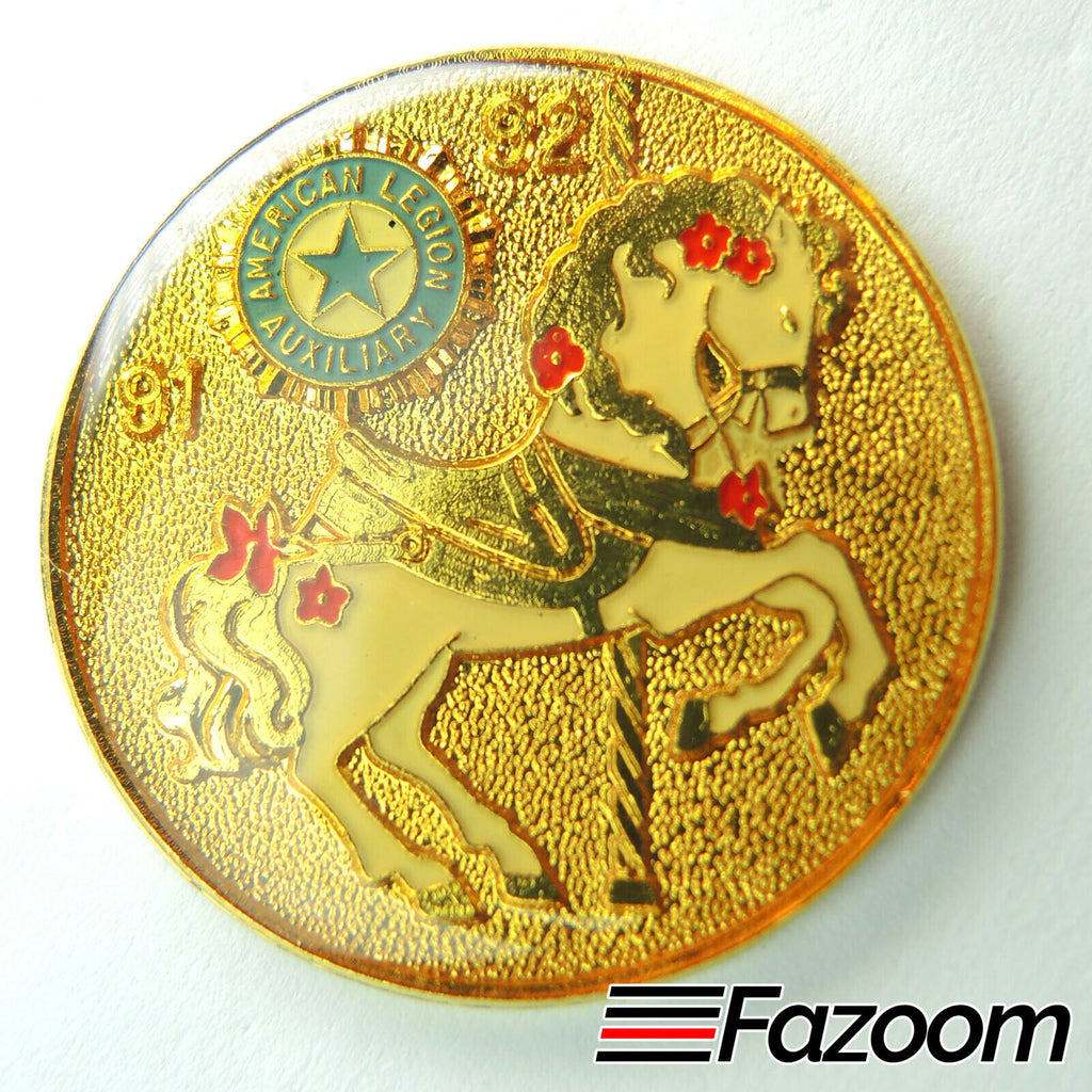 American Legion 1991 - 1992 Carousel Horse Military 1 Inch Lapel Pin - Fazoom