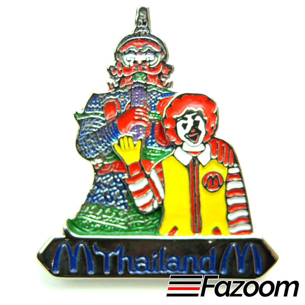 McDonald's Thailand, Bangkok Ronald McDonald & Demon Lapel Pin (Silver Version) - Fazoom