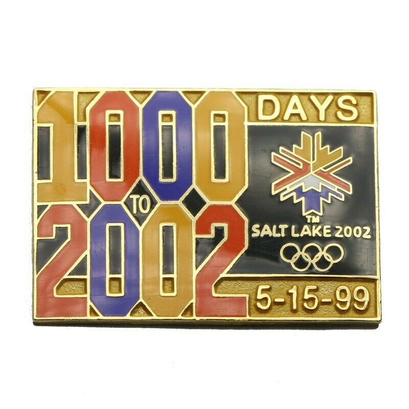 2002 Salt Lake City Winter Olympics 1000 Days Countdown May 15, 1999 Lapel Pin - Fazoom