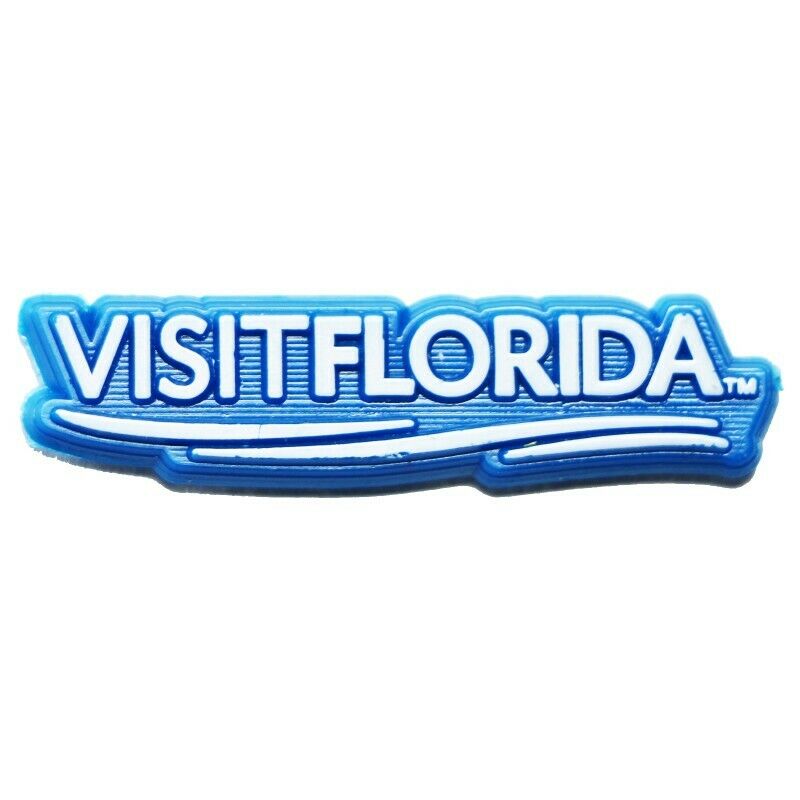 Visit Florida Small Blue Plastic Lapel Pin - Fazoom