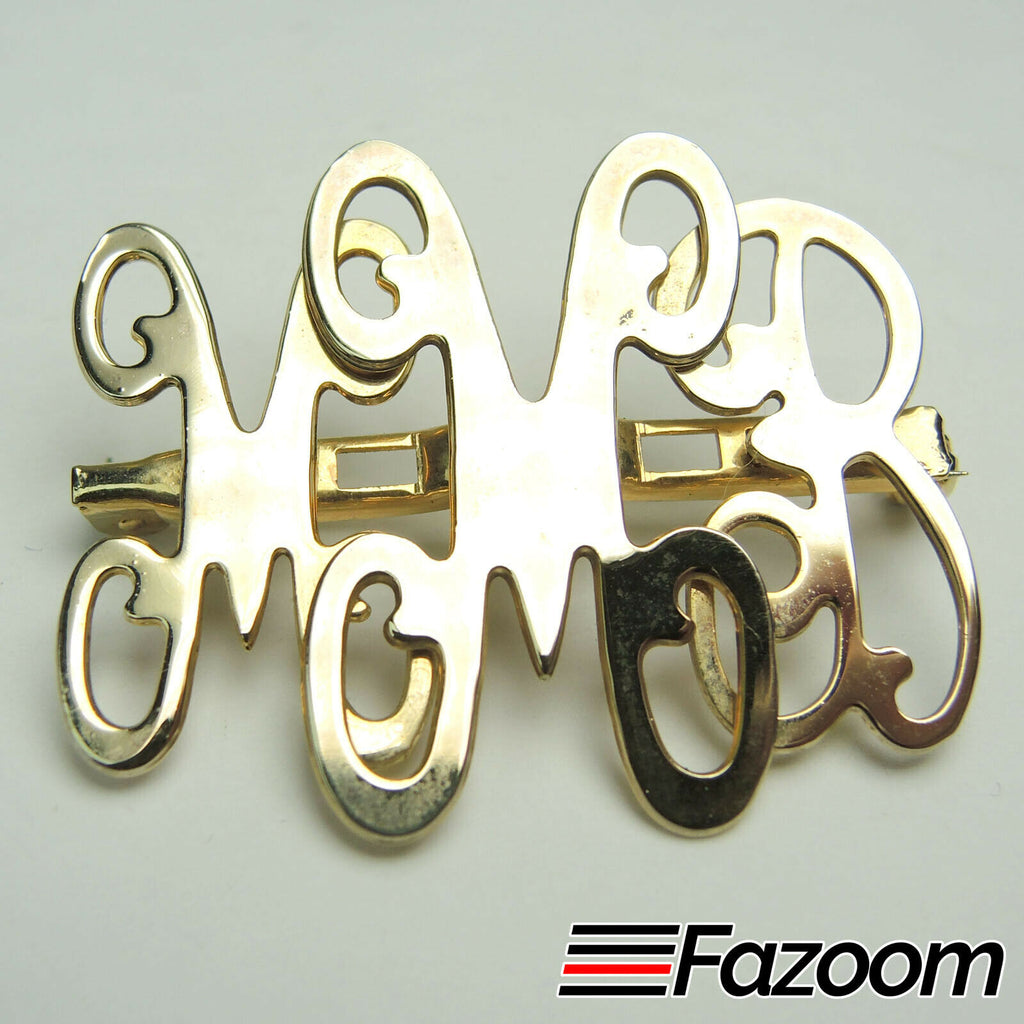 MMB Monogram Brooch Lapel Pin - Fazoom