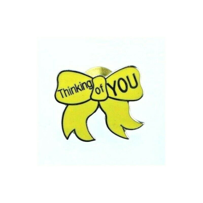 Thinking of You Yellow Ribbon Support Lapel Pin Badge - Fazoom