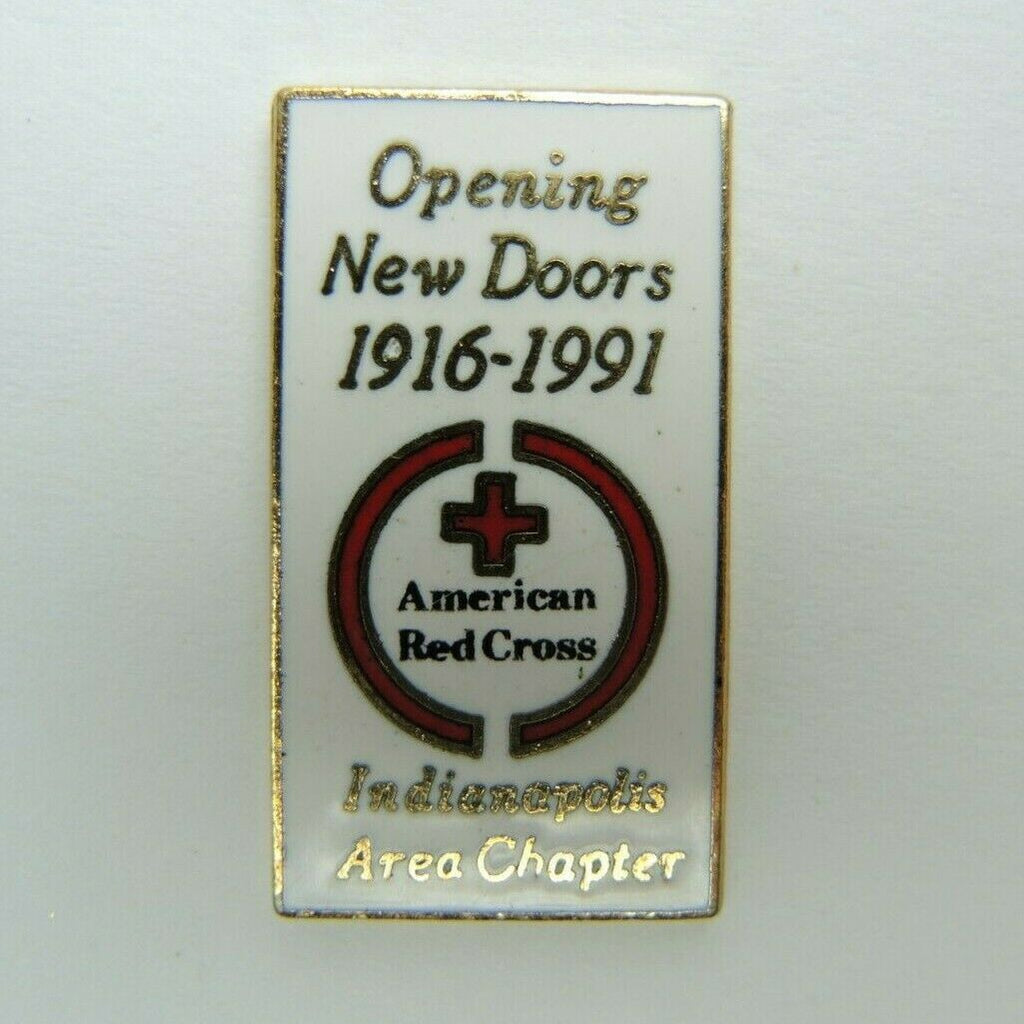 American Red Cross Indianapolis Area Chapter 1916-1991 1-inch Lapel Pin - Fazoom