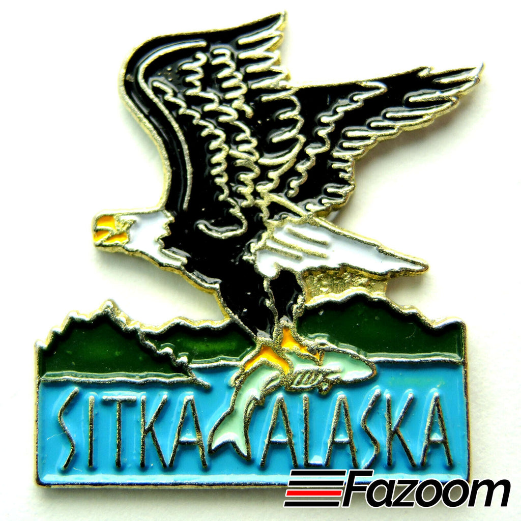 Alaska Sitka Bald Eagle Lapel Pin - Fazoom