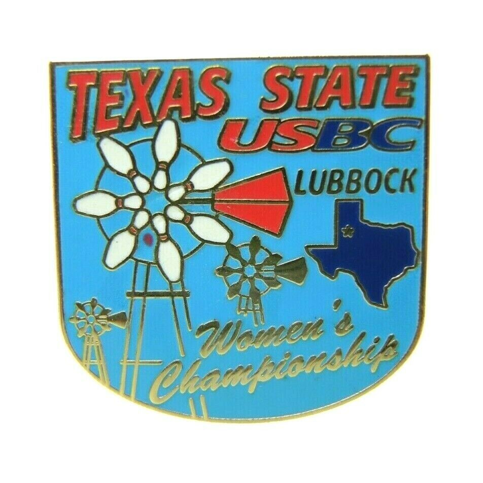 Texas State USBC Lubbock Women's Championships Bowling Lapel Pin - Fazoom