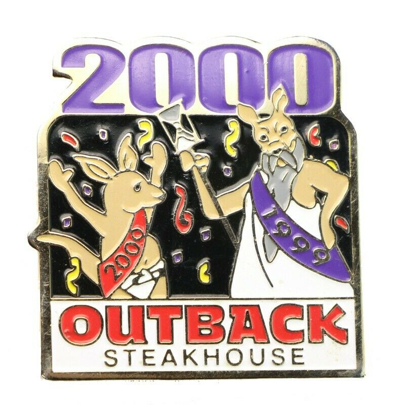 Outback Steakhouse New Year's 2000 Lapel Pin - Fazoom