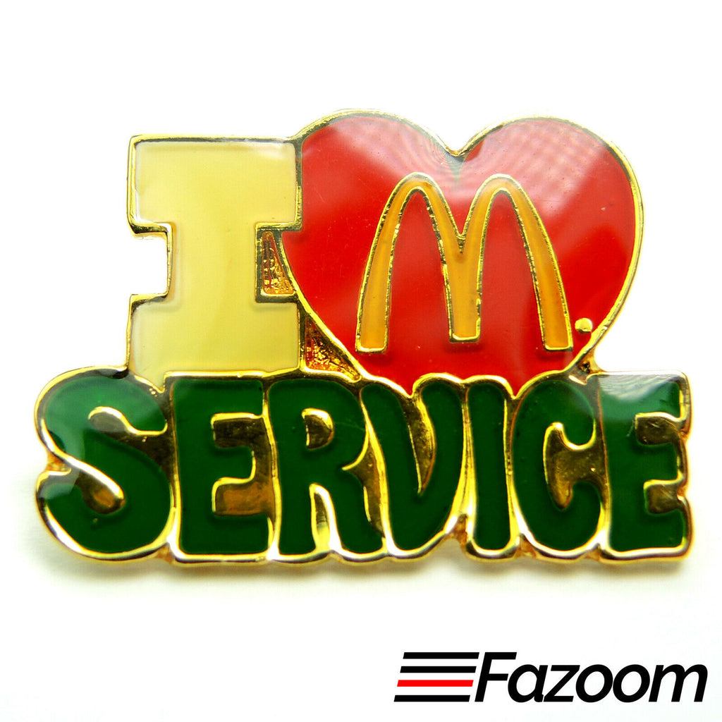 McDonald's I Love Service Lapel Pin - Fazoom