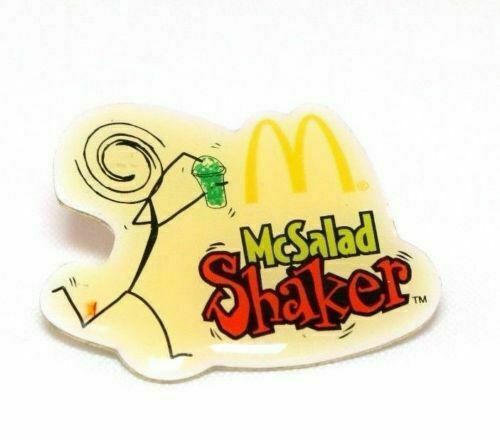 McDonald's MCSALAD SHAKER Lapel Crew Employee Pin Advertising Pinback Button - Fazoom