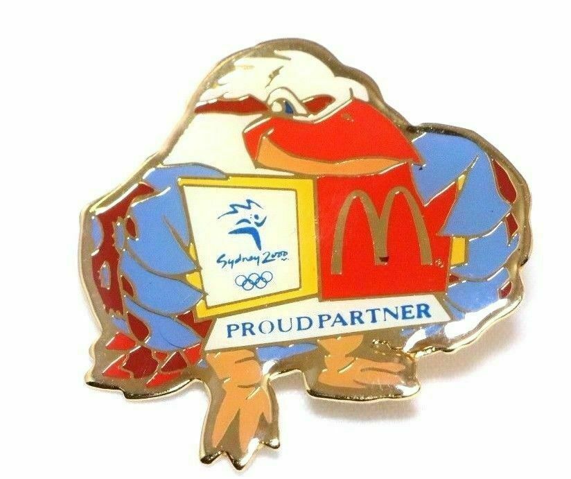 McDonald's 2000 SYDNEY Olympics Sponsor Proud Partner MASCOT Olly Logo Lapel Pin - Fazoom