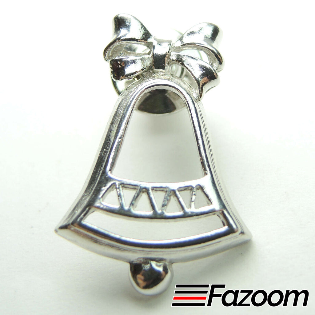 Avon 1981 Silver-Tone Christmas Bell Brooch Lapel Pin Vintage - Fazoom