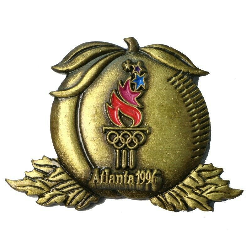 1996 Atlanta Summer Olympics Bronze Color Georgia Peach Lapel Pin #517473 - Fazoom