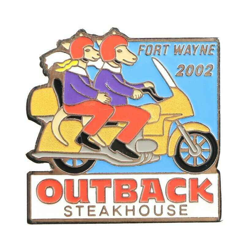 Outback Steakhouse Fort Wayne Indiana 2002 Motorcycle Lapel Pin - Fazoom