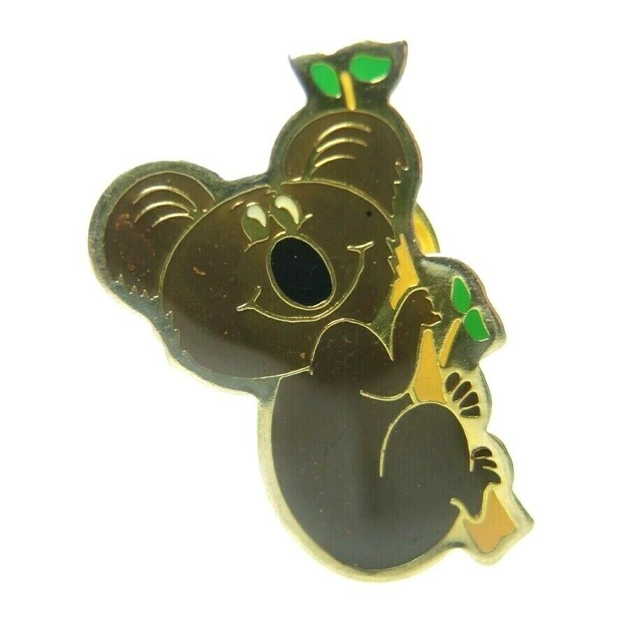 Koala Bear Gold Tone Lapel Pin - Fazoom