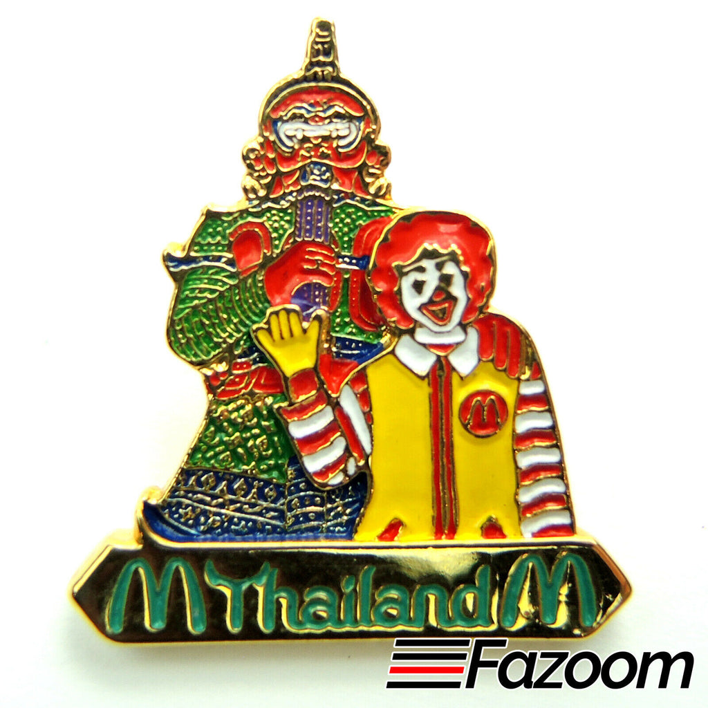 McDonald's Thailand, Bangkok Ronald McDonald & Demon Lapel Pin (Gold Version) - Fazoom