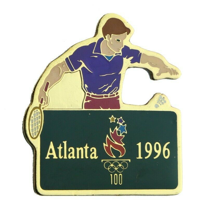 1996 Atlanta Summer Olympics Badminton Lapel Pin #411184 - Fazoom