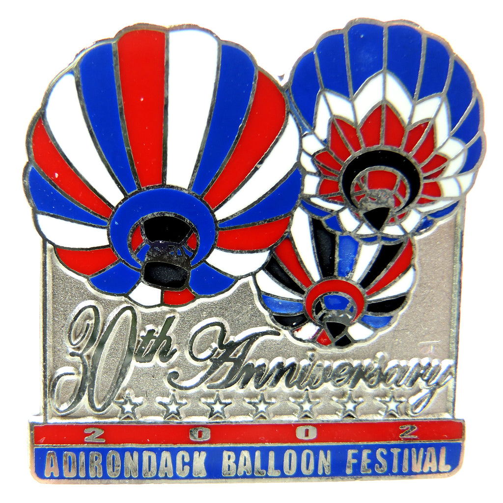 Adirondack Balloon Festival 2002 New York Hot Air Balloon Lapel Pin