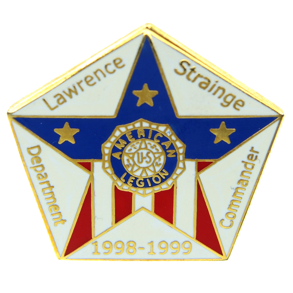American Legion Lawrence Strainge Department Commander 1998-1999 Lapel Pin