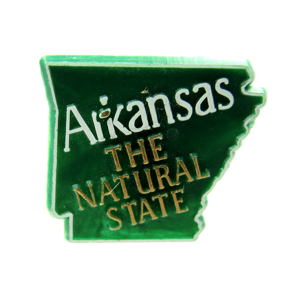 Arkansas The Natural State Plastic Lapel Pin