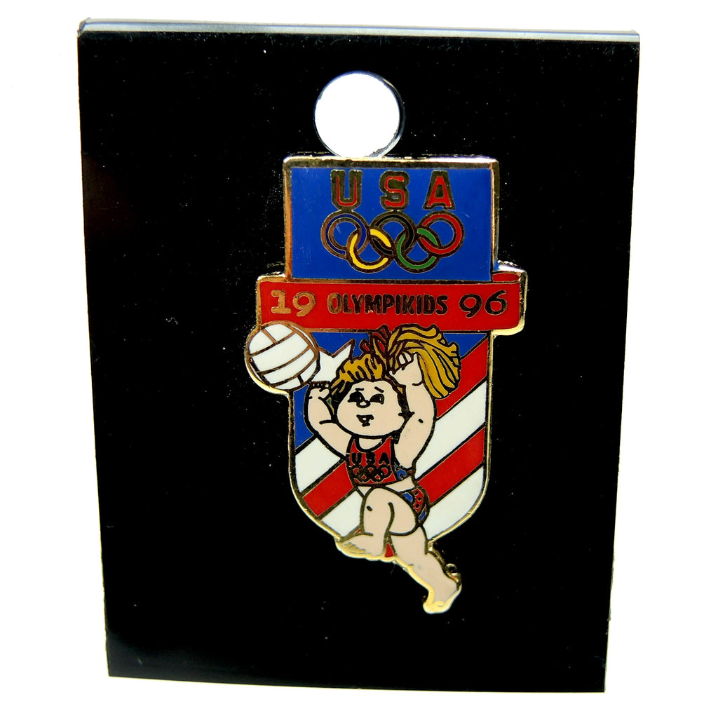 Atlanta 1996 Summer Olympic Games Cabbage Patch Kids Volleyball Lapel Pin