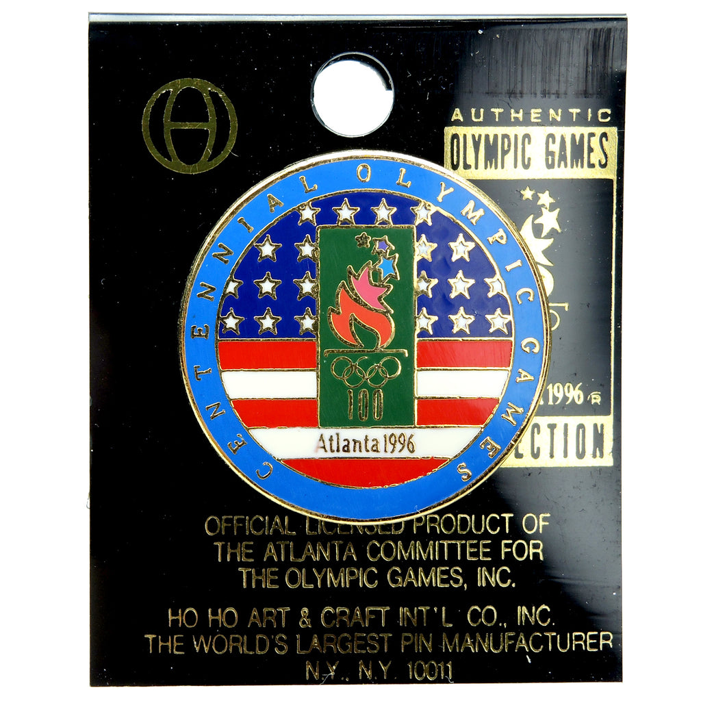 Atlanta 1996 Summer Olympic Games Centennial Olympic Games USA Flag Lapel Pin