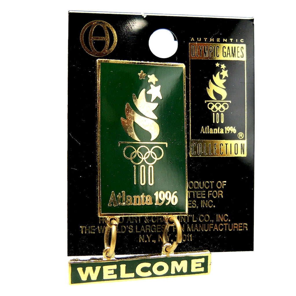 Atlanta 1996 Summer Olympic Games Hanging Welcome Sign Lapel Pin