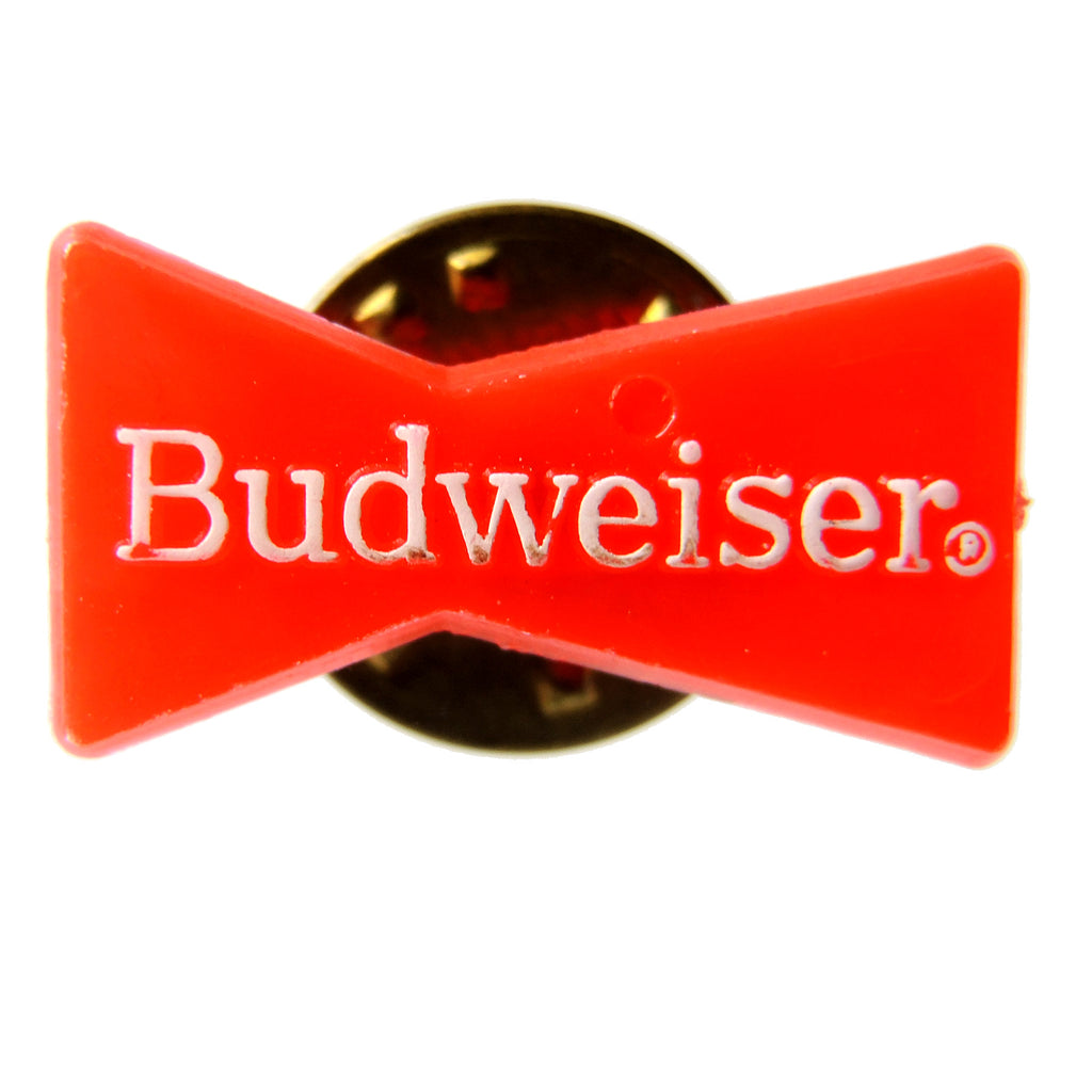 Budweiser Red Bow Plastic Lapel Pin - Fazoom