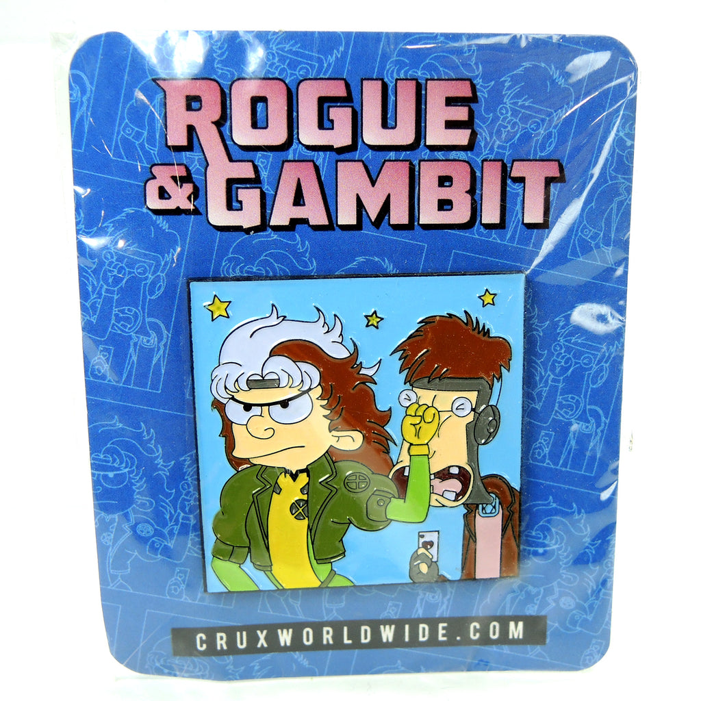 CRUXWORLDWIDE Rogue & Gambit Mashup Lapel Pin - Fazoom