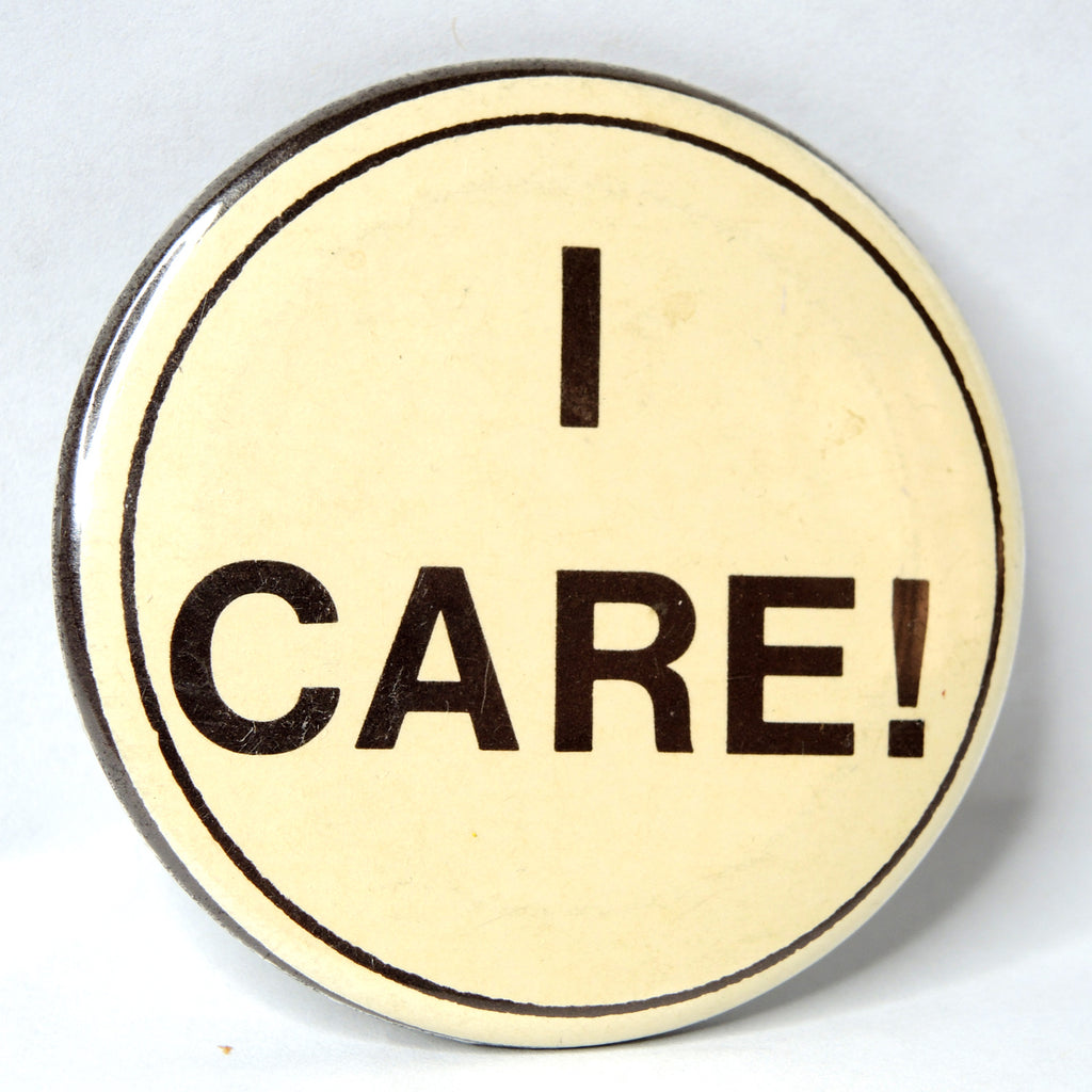 I Care Vintage 2-inch Round Button - Fazoom